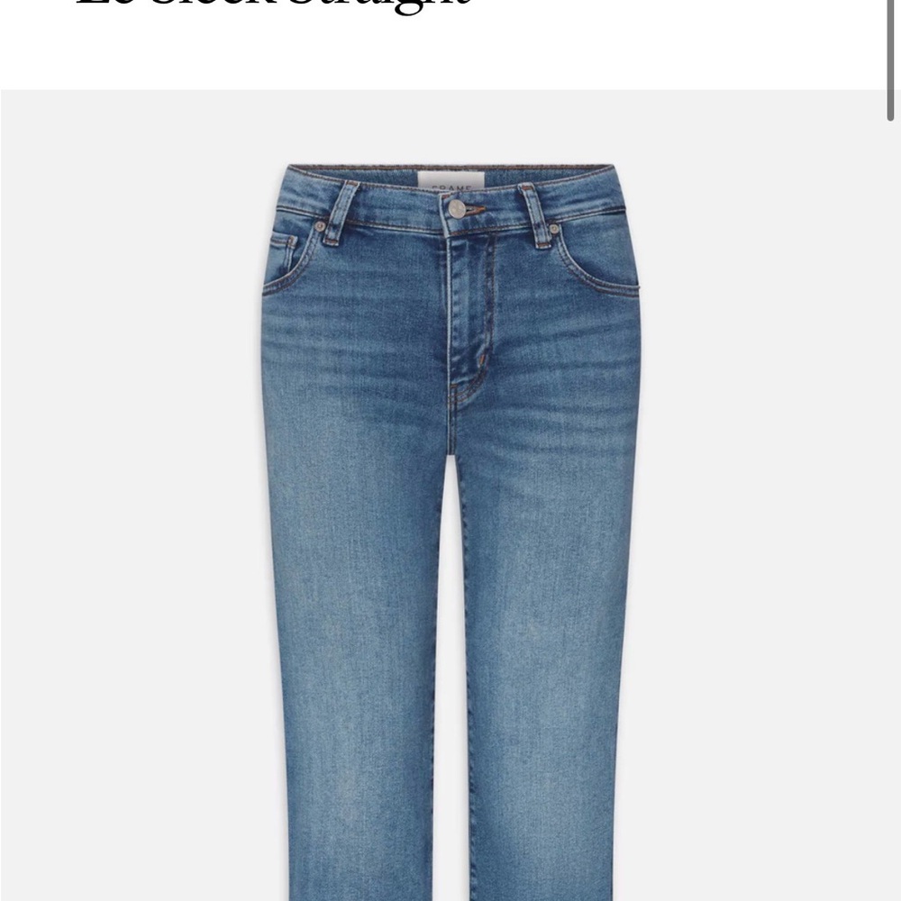 Frame Denim Classic Blue Straight-Leg Jeans